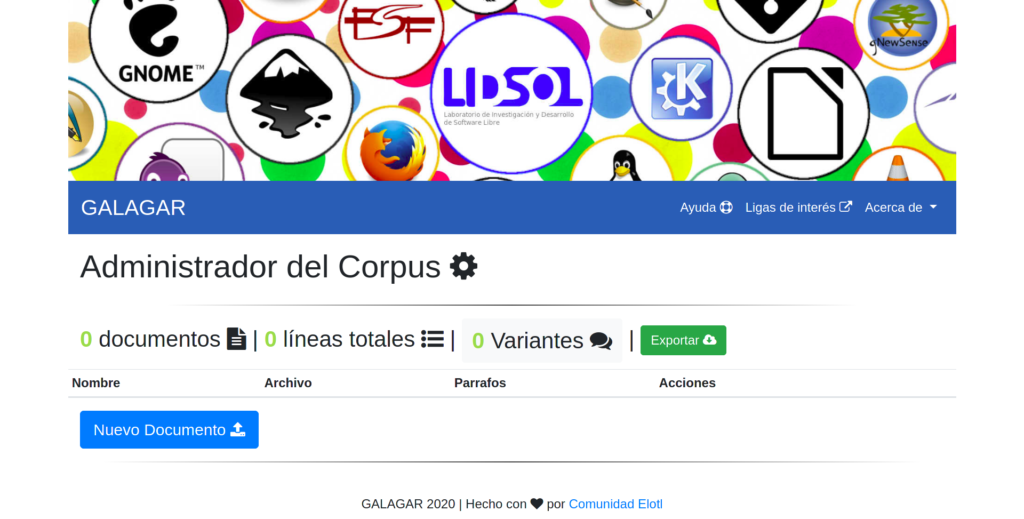 Administrador de documentos de esquite